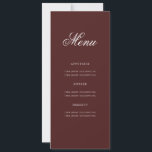 Elegant 80th Birthday Party Menu Gold Burgundy  Invitation<br><div class="desc">Elegant "Birthday Party Menu" design with a formal typography script in Gold & Burgundy w/ custom text.</div>