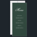 Elegant 80th Birthday Party Menu Gold Green  Invitation<br><div class="desc">Elegant "Birthday Party Menu" design with a formal typography script in Gold & Green w/ custom text.</div>