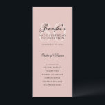 Elegant 80th Birthday Party Program Blush Pink  Invitation<br><div class="desc">Elegant "Birthday Party Program" design with a formal script typography and custom text.</div>