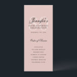 Elegant 80th Birthday Party Program Blush Pink  Invitation<br><div class="desc">Elegant "Birthday Party Program" design with a formal script typography and custom text.</div>