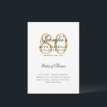 Elegant 80th Birthday Party Program Gold Menu Invitation<br><div class="desc">Elegant "Birthday Party Program   Menu" design with a sophisticated typography script in Gold w/ custom text.</div>