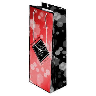 Elegant 80th Ruby Wedding Anniversary Celebration Wine Gift Bag