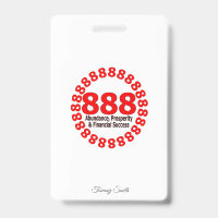 Elegant 888 Angel Number Invitation Card