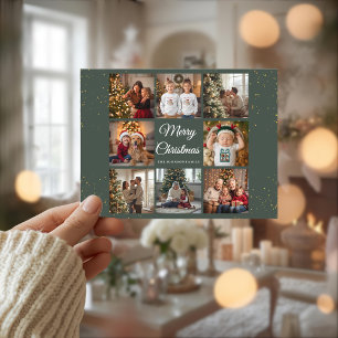 Elegant 8 Photo Christmas Card