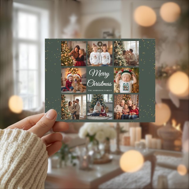 Elegant 8 Photo Christmas Card (Creator Uploaded)