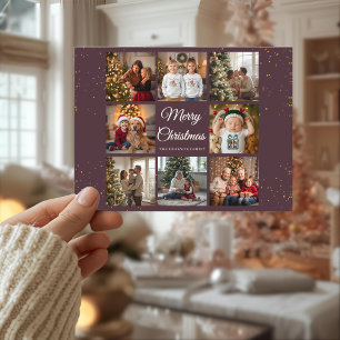 Elegant 8 Photo Christmas Card