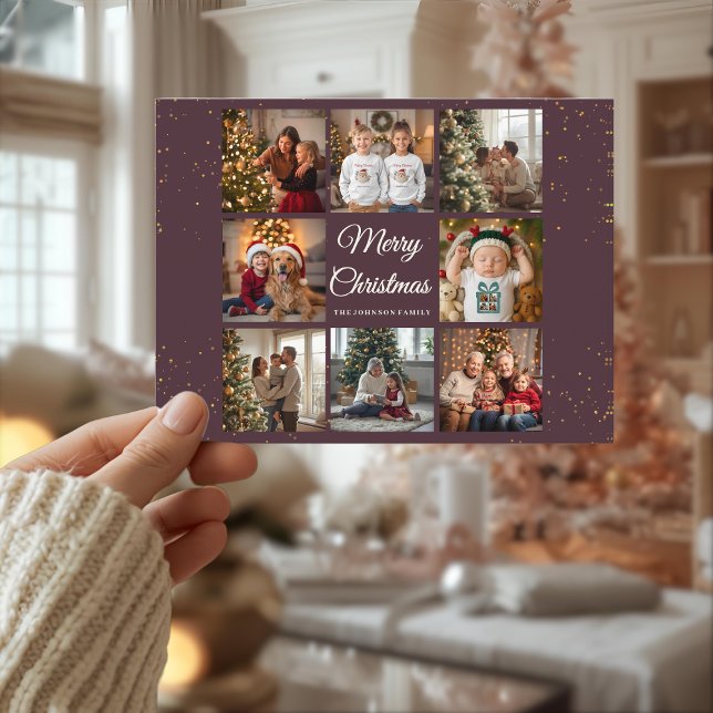 Elegant 8 Photo Christmas Card (Creator Uploaded)