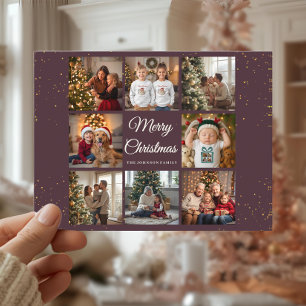 Elegant 8 Photo Christmas Card