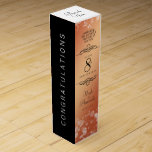 Elegant 8th Bronze Wedding Anniversary Celebration Wine Box<br><div class="desc">Add an extra special touch to 8th wedding anniversary celebrations with this commemorative wine gift box! Elegant black serif and sans serif lettering with hexagonal confetti on a bronze background add a memorable touch for this special occasion and milestone. Customise with the happy couple's names and the years of marriage...</div>