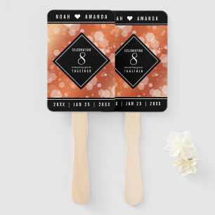 Elegant 8th Bronze Wedding Anniversary Hand Fan