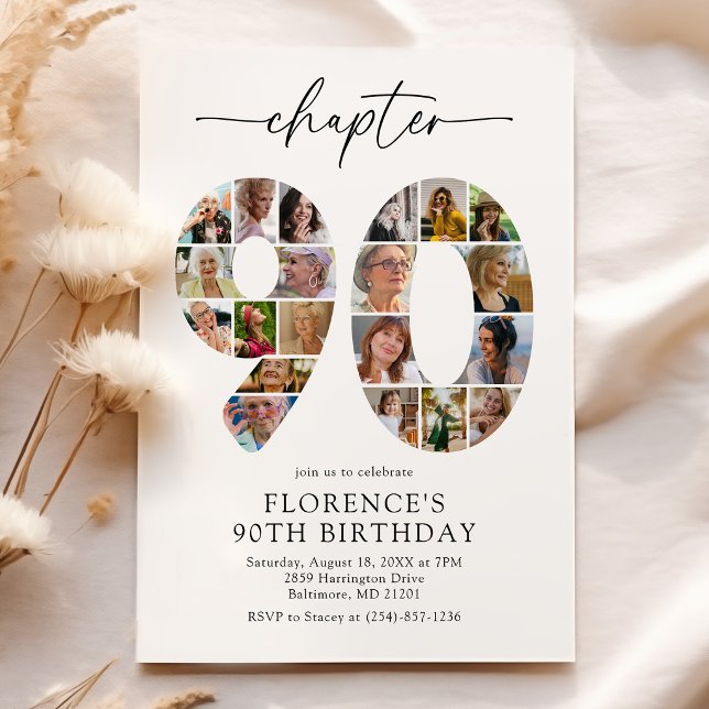 Elegant 90th Chapter Birthday Invitation (Creator Uploaded)
