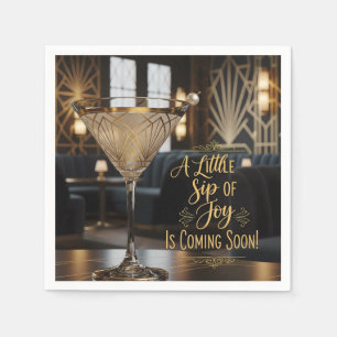 Elegant  A Little Sip of Joy Comming Soon Napkin