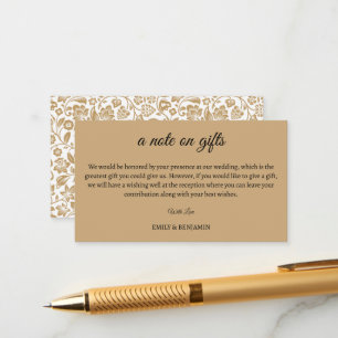 Elegant A Note On Gifts Wedding Wishing Well Enclosure Card