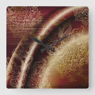 Elegant Abstract 1 Wall Clocks & Numeral Options