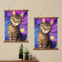 Elegant Abstract Airbrush Cat