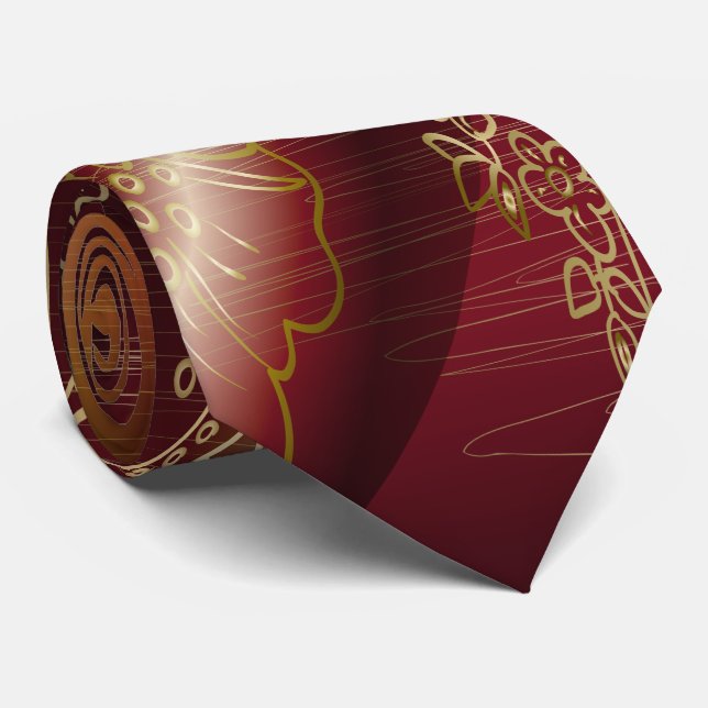 Elegant Abstract Art 1 Tie (Rolled)