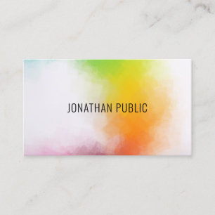 Elegant Abstract Art Modern Colourful Template Business Card