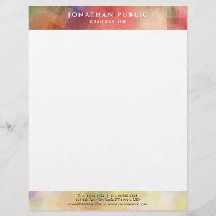 Elegant Abstract Art Simple Modern Template Custom Letterhead