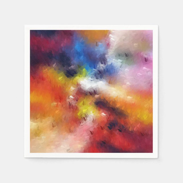 Elegant Abstract Art Template Modern Colourful Napkin (Front)