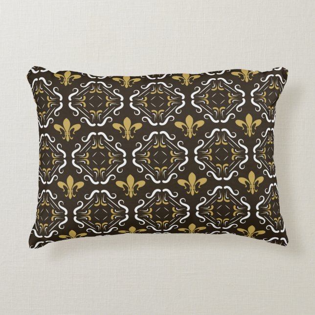 Elegant Abstract Background. Seamless Geometric Pa Decorative Cushion (Front)