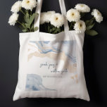 Elegant Abstract Blue Beige Coastal Beach Wedding Tote Bag<br><div class="desc">For any further customisation or any other matching items,  please feel free to contact me at yellowfebstudio@gmail.com</div>