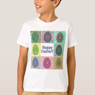 Elegant Abstract Decorative Colourful Eggs Collage T-Shirt