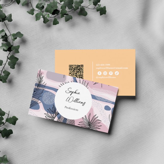 Elegant Abstract design with QR Code Business Card (Creator Uploaded)
