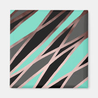 elegant abstract faux rose gold black grey mint