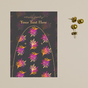 Elegant Abstract Ferns Custom Jewelry Display Card