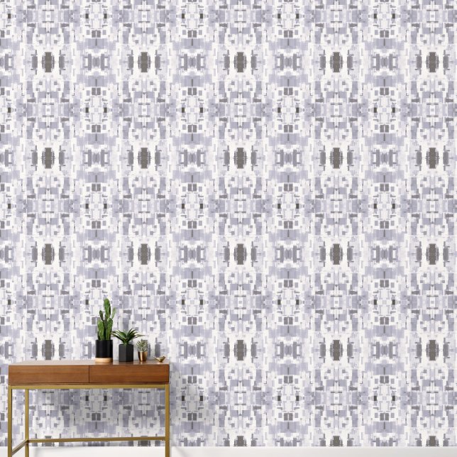 Elegant Abstract Fine Art Grey Pattern Wallpaper (Hallway)