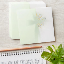 Elegant abstract floral Cross baptism envelope