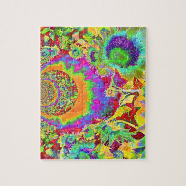 Elegant abstract floral painting jigsaw puzzle (Vertical)