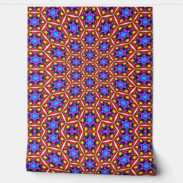 Elegant Abstract Floral Pattern Wallpaper (Unrolling)