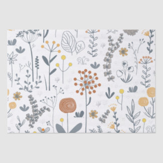 Elegant Abstract Floral Seamless Pattern Tissue Paper