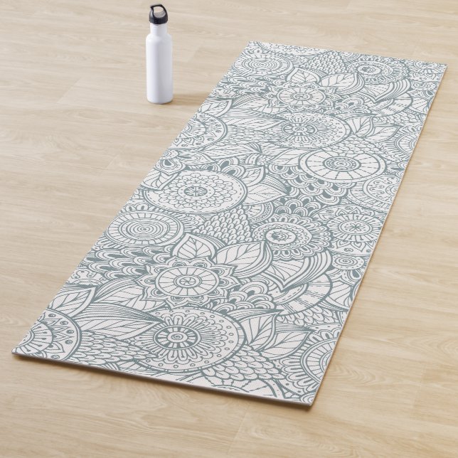 Elegant Abstract Floral Tribal Pattern | Yoga Mat (In Situ)
