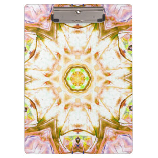 elegant abstract flower design pattern chic yoga clipboard