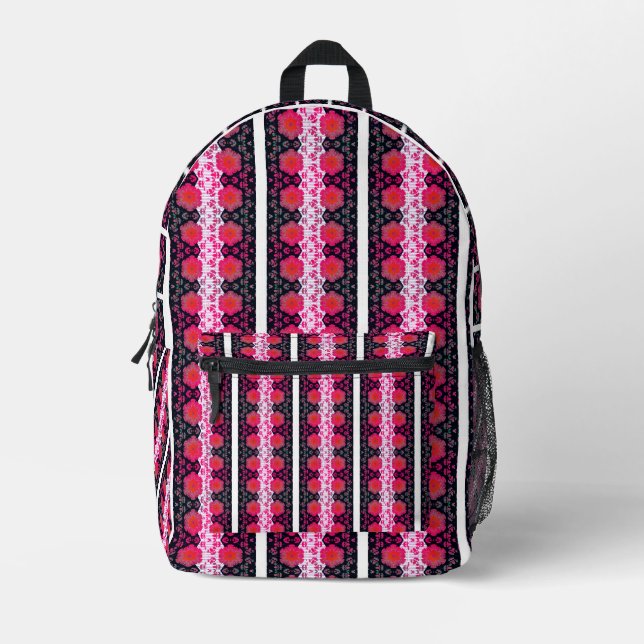 Elegant Abstract Geometric Backround Music Printed Backpack (Front)