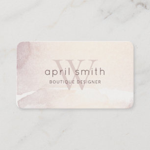 Elegant Abstract Gold Purple Monogram Shiny Business Card