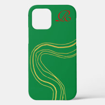 Elegant Abstract Gold Royal Green