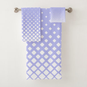 Elegant Abstract Gradient Diamonds on Light Blue Bath Towel Set