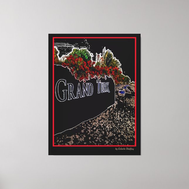 Elegant Abstract Grand Turk  Canvas Print (Front)