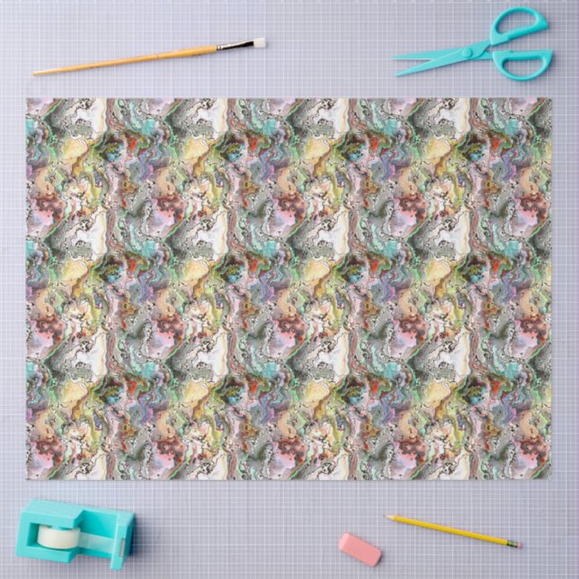Elegant Abstract Oyster Shell Pattern Decoupage Tissue Paper (Craft)