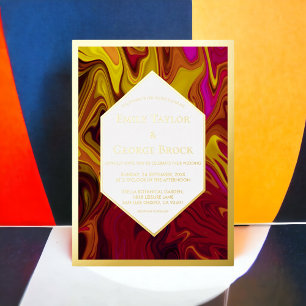 Elegant Abstract Painting Fine Art Wedding Gold