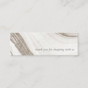 Elegant Abstract Pale Gold Marble Agate  Mini Business Card