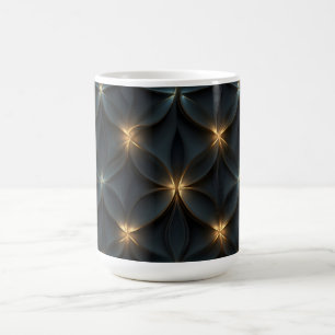 Elegant Abstract Pattern with Golden Glowing Light Coffee Mug
