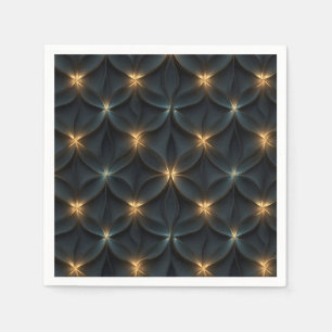 Elegant Abstract Pattern with Golden Glowing Light Napkin