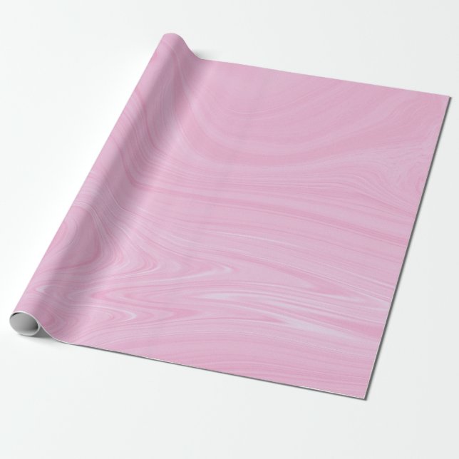 Elegant Abstract Pink Liquid Marble Artwork | Wrapping Paper (Unrolled)