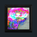 Elegant abstract pink teal floral painting gift box<br><div class="desc">Elegant abstract pink teal floral painting</div>