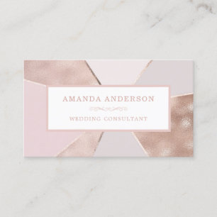 Elegant Abstract Rose Gold Foil Business Card