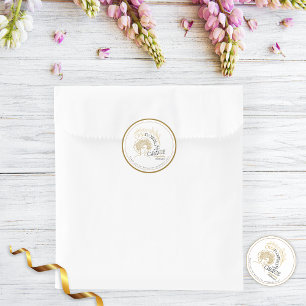 Elegant Abstract Rose Hair Overcoming With Grace Classic Round Sticker
